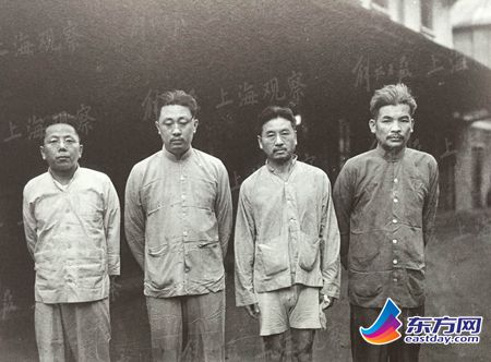 　　1949年7月30日拍摄的在证券大楼巨钞案中抓获的嫌犯。解放日报资料图片.jpg